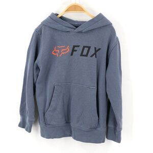 Fox Racing Youth Blue Pullover Hoodie Logo Size Small Sweatshirt